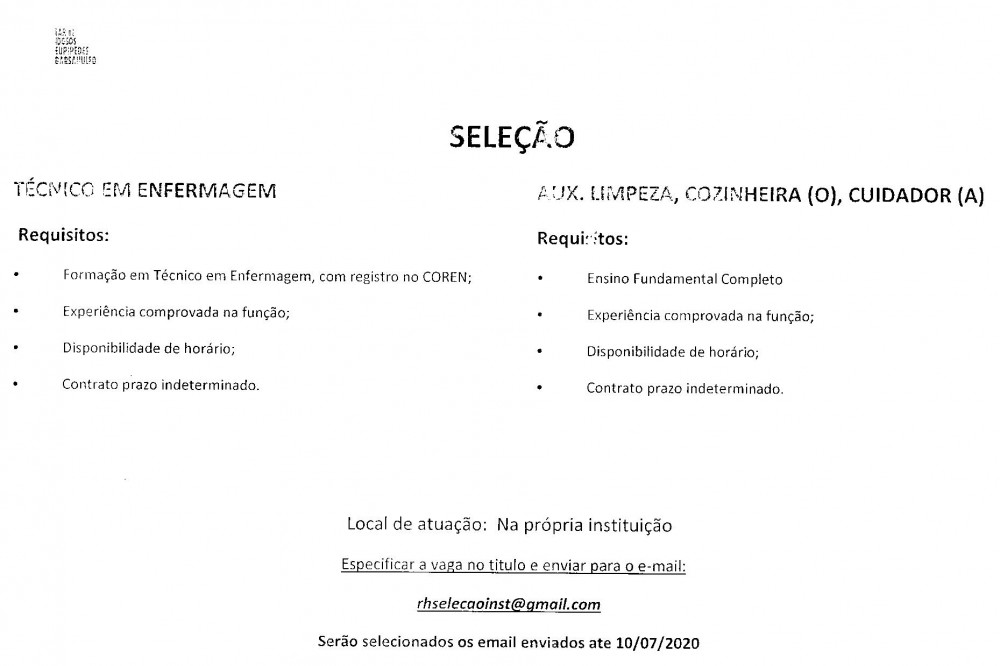PROCESSO SELETIVO